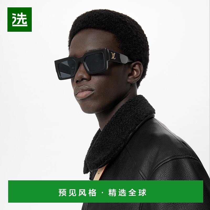 1h可退 欧洲直邮LV/路易威登 男士黑色金属太阳镜正品百搭显脸小