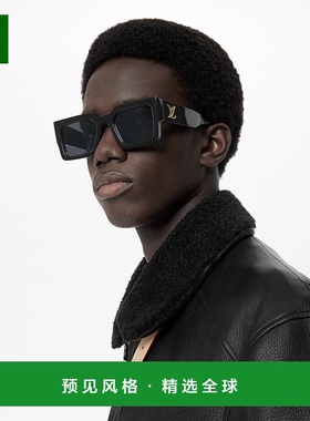 1h可退 欧洲直邮LV/路易威登 男士黑色金属太阳镜正品百搭显脸小