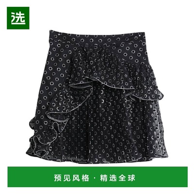 1h可退 香港直邮Alberta Ferretti 女士 迷你半身裙 black黑色 舒