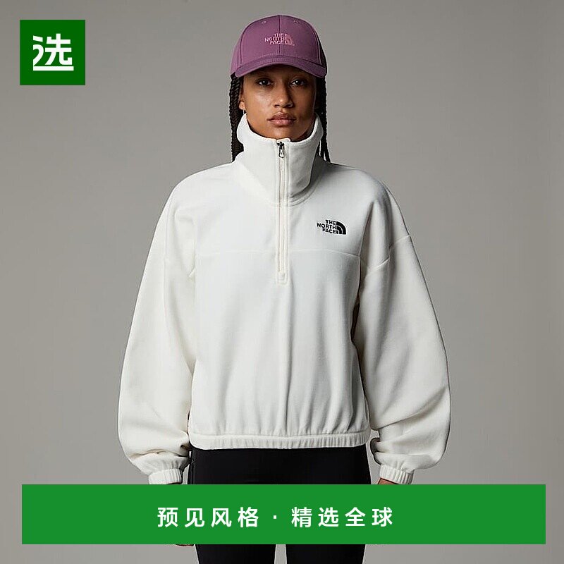 欧洲直邮北面女士 100 Glacier 全拉链羊毛衫TheNorthFace