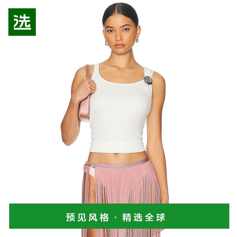 1h可退 香港直邮Blumarine 蓝色情人 女士 罗纹背心上衣 P544T065,女装/女士精品,背心吊带,淘宝优惠券,粉丝福利购,淘宝优惠卷