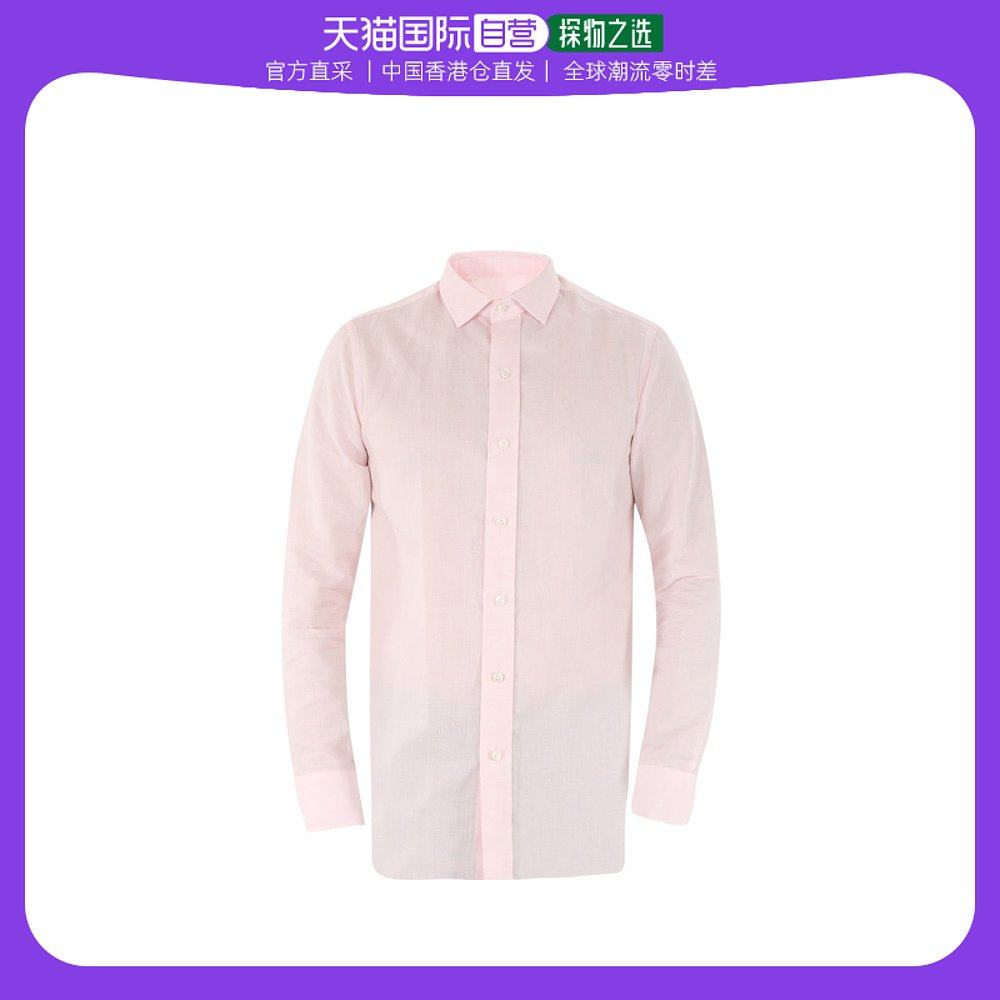 香港直邮salvatore piccolo 翻领长袖衬衫 ls381rosa