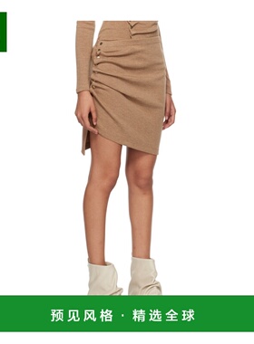 香港直邮PACO RABANNE 女士半身裙 24AJJU526LA0214P261 棕色