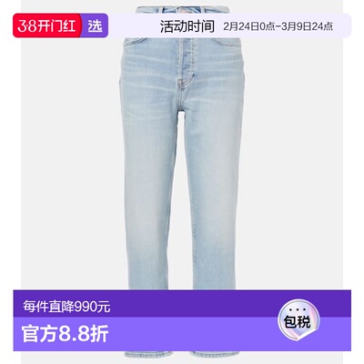 1h可退 香港直邮redone 女士 70s Stove Pipe 高腰直筒牛仔裤