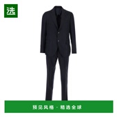 香港直邮Lardini 款 男士 1h可退 Revers 蓝色单排扣经典 套装 Flan