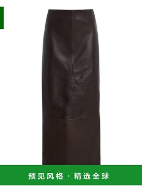 1h可退 香港直邮ST.AGNI 女士 Column 皮革长款半身裙(独家发售)