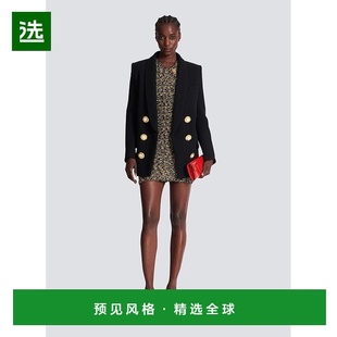 香港直邮Balmain BF0R6024KF16包臀裙 卢勒克斯花呢连衣裙