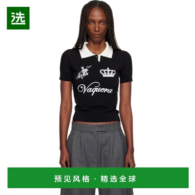 1h可退 香港直邮Vaquera 女士 黑色 Polo 衫 VAQ10N001 colorful
