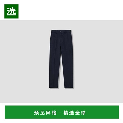 1h可退 香港直邮Drake's 男士 DR2A6B 22015-04 棉质无前摺海军蓝