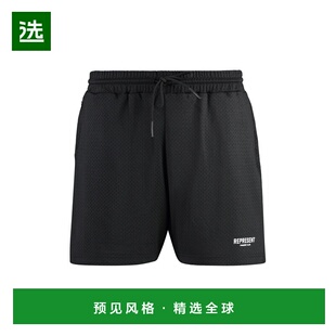 香港直邮Represent 男士短裤 OCM50401 AW2024 黑色 徽标网状短裤