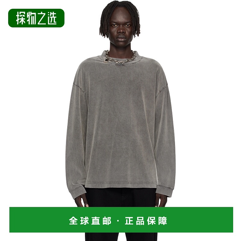 香港直邮Acne Studios 艾克妮 男士 灰色 Crew Neck Relaxed Fit