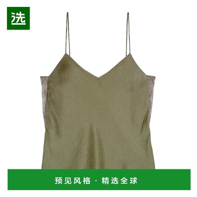 香港直邮Ba&sh 女士背心吊带 1E24CLAR0106 SS2024 绿色 侧面蕾丝
