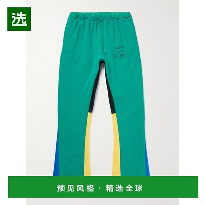 1h可退 香港直邮gallery dept 男士 喇叭牛仔布拼接徽标印花棉针