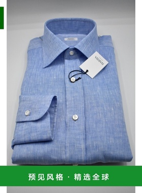 香港直邮BARBA 男士衬衫 D3U90P0140146U03 SS2024 蓝色 Barba Sh