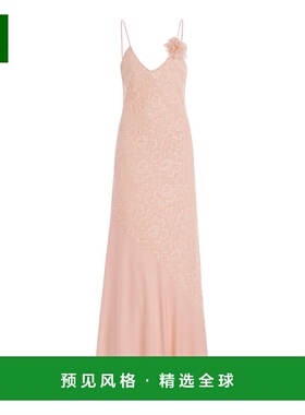 1h可退 香港直邮RODARTE 女士 Georgette-Detailed Slip 蕾丝礼服