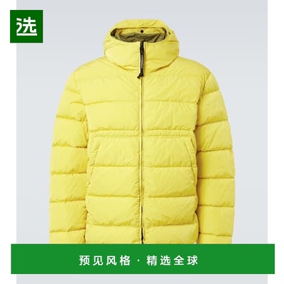1h可退 香港直邮cp company 男士 连帽羽绒夹克 yellow黄色 舒适