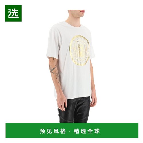 香港直邮Balmain 徽标设计短袖T恤 AH1EG000BC05