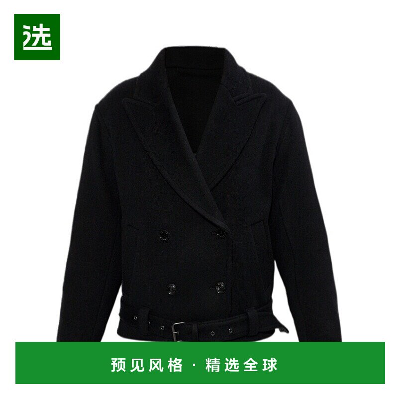 1h可退 香港直邮Isabel Marant 羊毛系带大衣 MA0498FAD1D01I