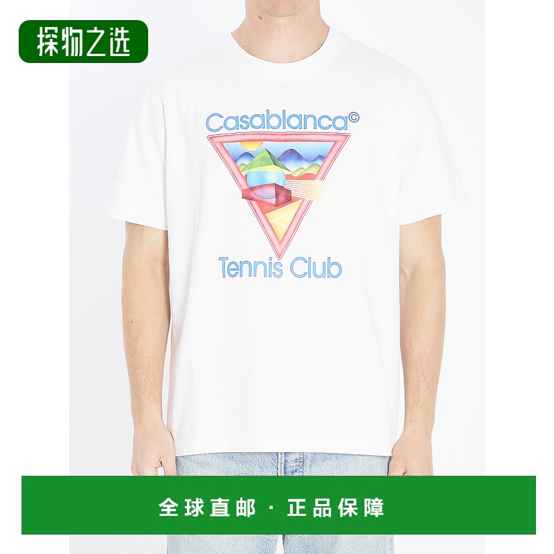 香港直邮Casablanca 男士 Club Icon 网球印花T恤 MPF25JTS00101W