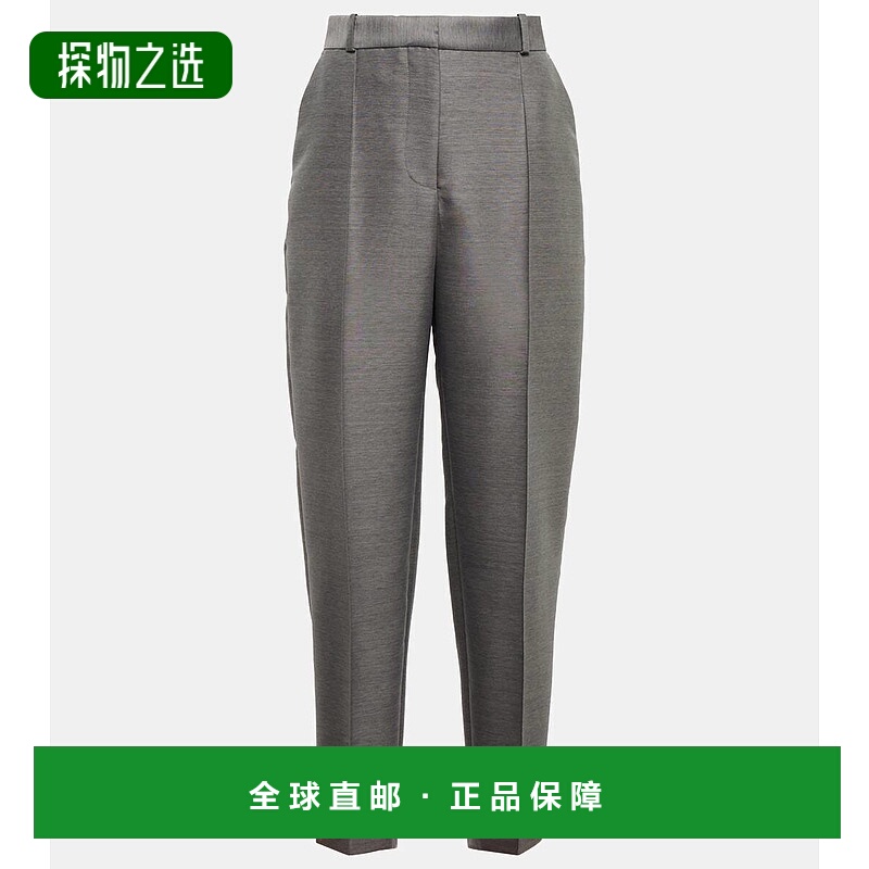 香港直邮TOTÊME 女士 中腰直筒棉质羊毛混纺长裤