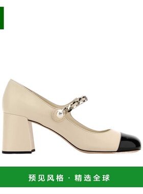 香港直邮Miu Miu 徽标高跟鞋 5I248D3L4IFY065缪缪玛丽珍鞋