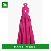 香港直邮MARCHESA NOTTE 女士 1h可退 剪口塔夫绸挂脖礼服 N77G38