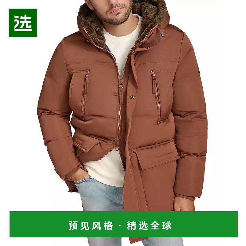 1h可退 【美国直邮】Marc New York 男士 Mackay 人造毛皮连帽派