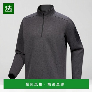 始祖鸟Covert 1/2男款户外徒步休闲半拉链抓绒衣卫衣
