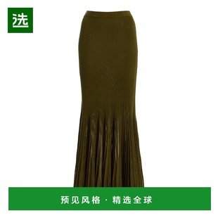 1h可退 香港直邮ULLA JOHNSON 女士 Vera 褶裥针织长款半身裙