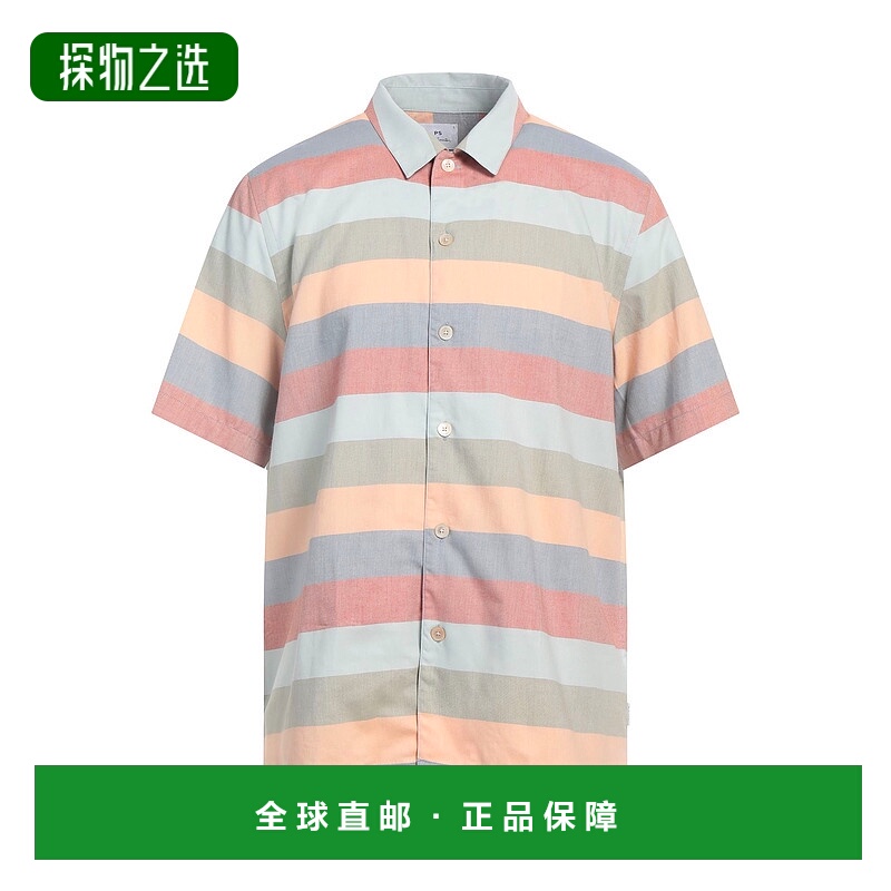 香港直邮Paul Smith 男士 条纹衬衫 blue蓝色 舒适时尚