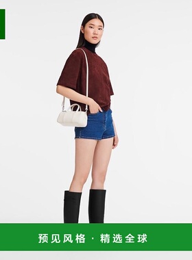 1h可退 欧洲直邮LONGCHAMP珑骧 Daylong系列小号女士白色皮革手提