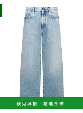 香港直邮Versace 腰带环牛仔长裤 10158511A11281牛仔裤阔腿裤