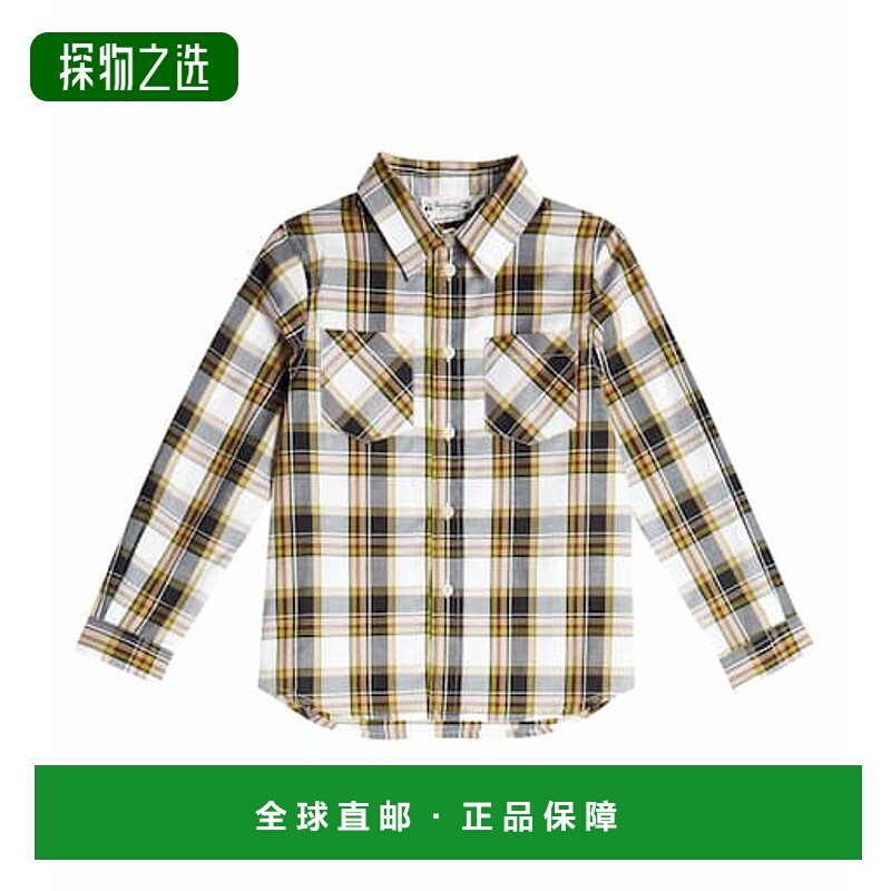 1h可退 香港直邮Bonpoint 女童 Altman 格纹棉府绸衬衫童装