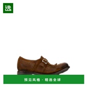 香港直邮church 1h可退 女士 Shanghai 焦糖色绒面革僧侣鞋