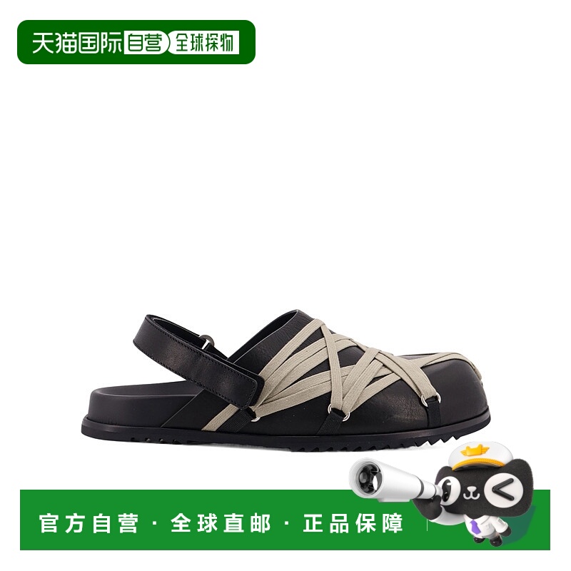 香港直邮Rick Owens 圆头平底凉鞋 RU02E1813LOOW1