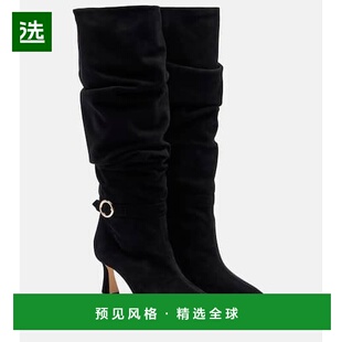 1h可退 香港直邮Malone Souliers 女士 Melina 70 绒面革及膝靴子