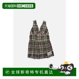 2025新品 欧洲直邮ACNE 真丝格纹连衣裙