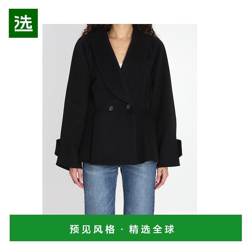 香港直邮Chloe 长袖大衣 CH25WMA70071羊毛双排扣西装