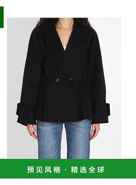 香港直邮Chloe 长袖大衣 CH25WMA70071羊毛双排扣西装