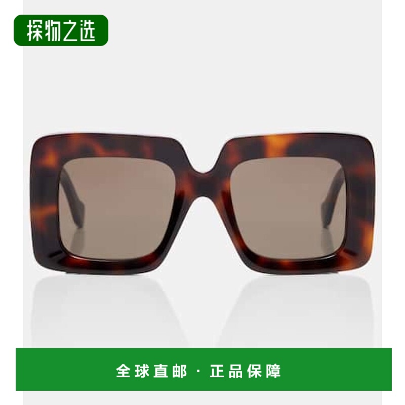 香港直邮LOEWE 罗意威 女士 Anagram 超大号方框太阳眼镜