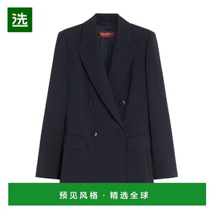 香港直邮MAX MARA 女士外套 6041066106004 SS2026 黑色 羊毛绉纱