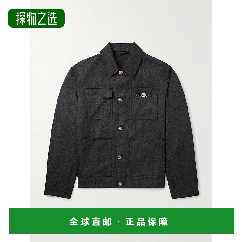 1h可退 香港直邮Versace 范思哲 男士 Wool-Mouliné 精饰宽身束