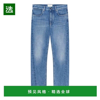 香港直邮GIVENCHY 男士休闲裤 BM51P95YD3420 SS2026 深蓝色 腰带