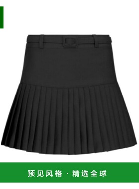 香港直邮Dior 褶饰细节半身裙 421J03A1757迪奥a字裙