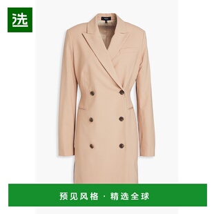 1h可退 香港直邮THEORY 希尔瑞 女士 双排扣羊毛混纺迷你连衣裙 H