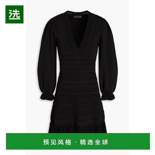 1h可退 香港直邮Sandro 女士 针织迷你连衣裙 SFPRO02739NOIR尼龙