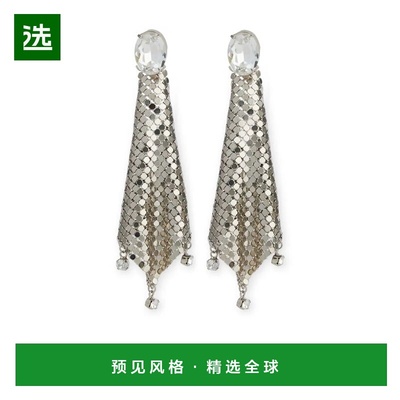 1h可退 香港直邮Rabanne 女士 缀饰链甲吊式耳环 24SBB0287MET042