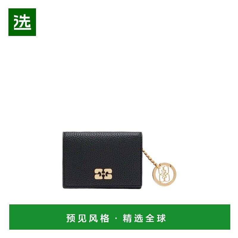 香港直邮GANNI 女士钱包 A7304099 SS2026 绿色 按扣卡夹卡包