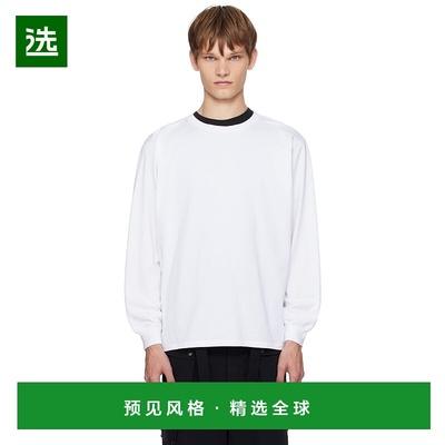 1h可退 香港直邮AURALEE 男士 白色 Luster Plaiting 长袖 T 恤 A