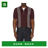 拼接针织Polo衫 1h可退 弗莱德.派瑞 男士 香港直邮Fred Perry
